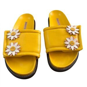 Fabrizio Viti Women's Daisy Slide Sandals in yellow 37